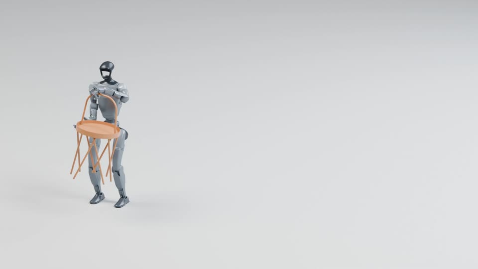 Simulated output for Walk and turn while carrying a side table